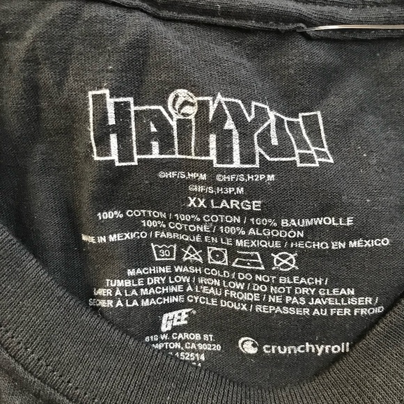 NEW - Hot Topic Haikyu Anime black tee t-shirt men’s XXL - Picture 4 of 4